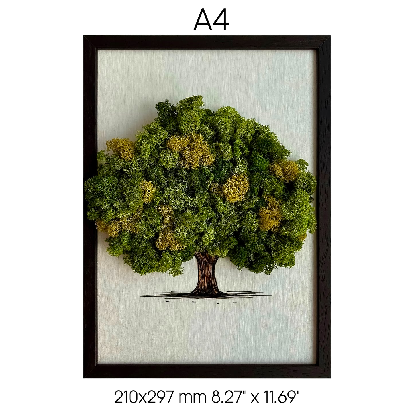 Unique Wall Moss Green Tree Art