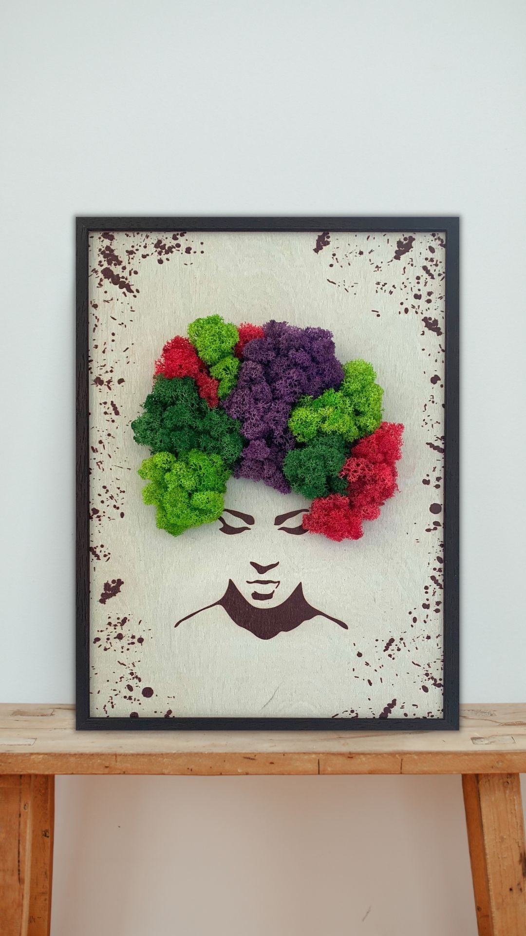 Mixed Moss  Female Hair Wall Art