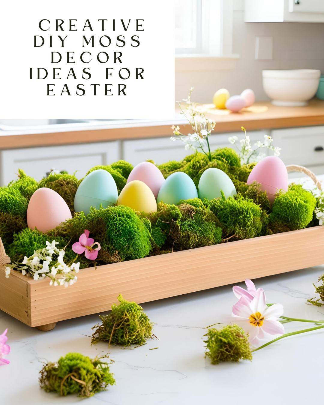 Fun and creative DIY moss decor ideas for Easter.