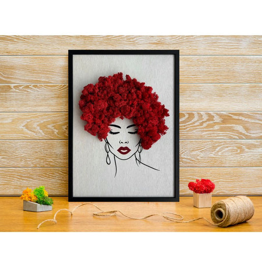Red Moss Hair Wall Art