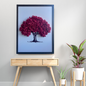 Handgefertigtes Moosbild auf Holz "Sakura" – stilvoller Wanddekor für Sie oder als kreative Geschenkidee. 🌿100 % Natür 🌿 Attraktive Preise & Schneller Versand