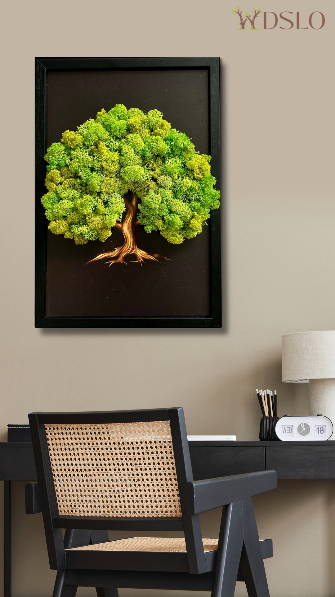 Handgefertigtes Moosbild auf Holz "Grüner Baum" – stilvoller Wanddekor für Sie oder als kreative Geschenkidee. 🌿100 % natur 🌿 Attraktive Preise & Schneller Versand 