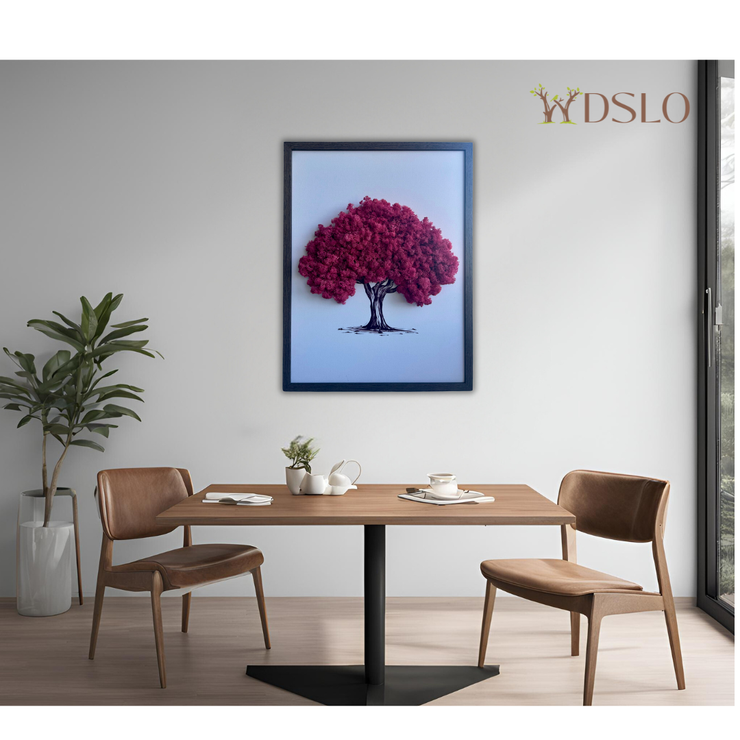 Handmade moss picture on wood "Sakura" – stylish wall decor for yourself or a creative gift idea. 🌿100% Natural 🌿 Attractive prices & fast shipping