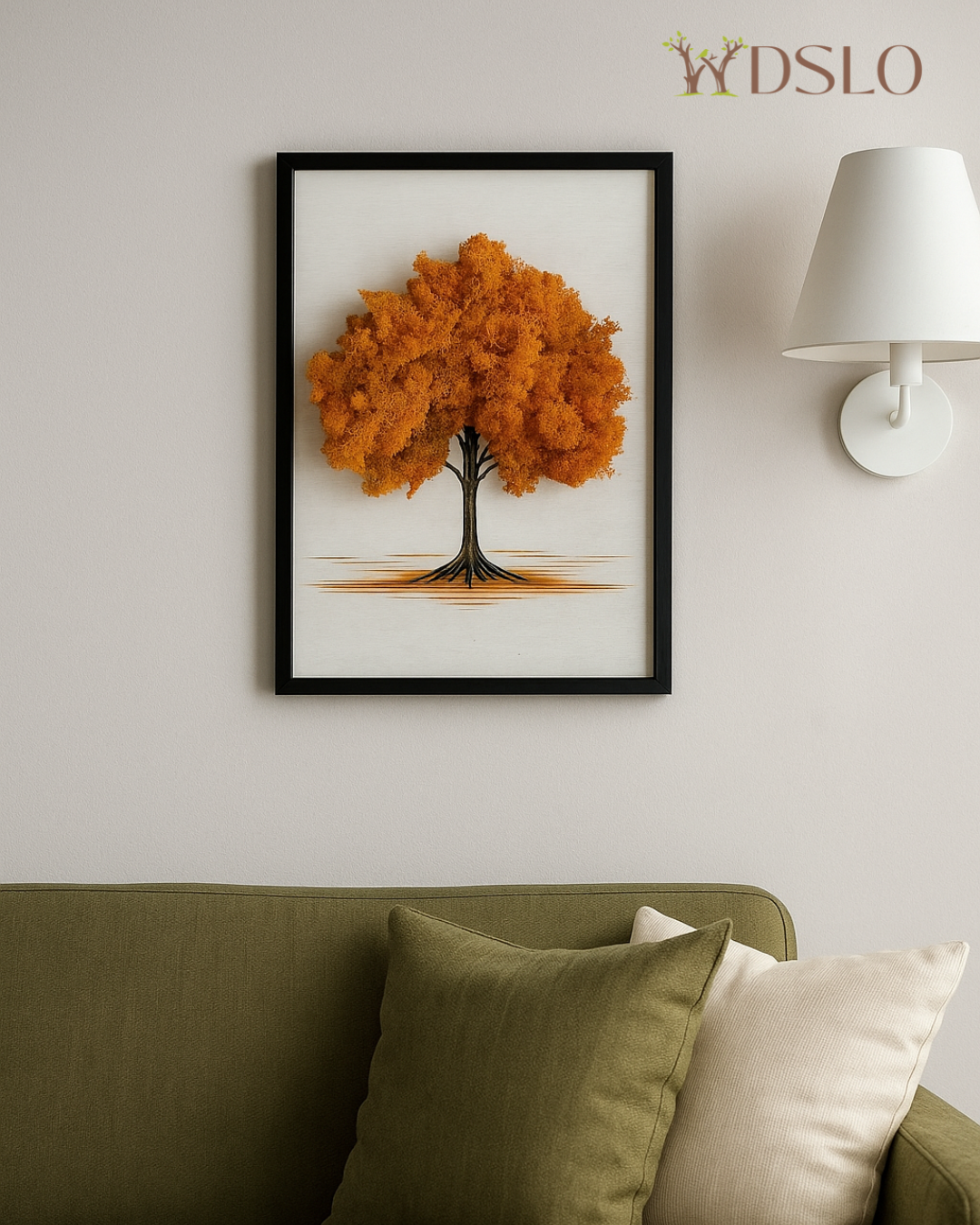 Unique Wall Moss Autumn Tree Art