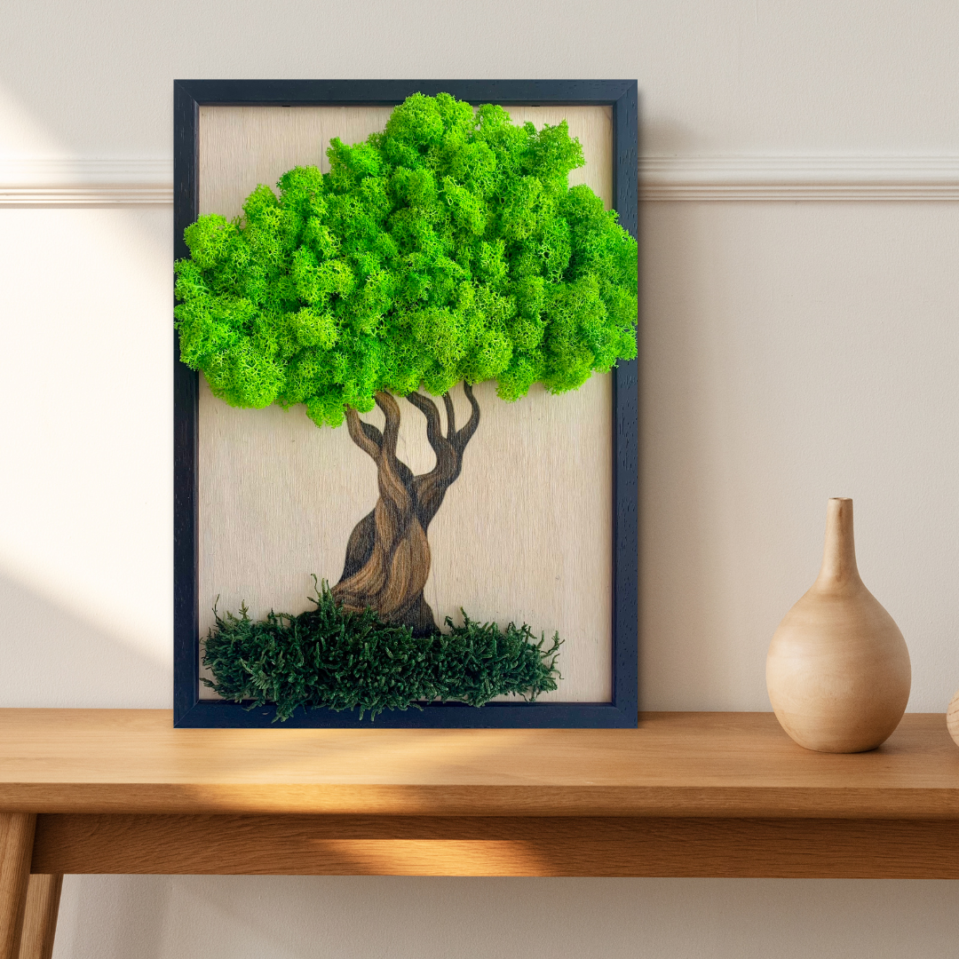 Wall Moss Bonsai Art